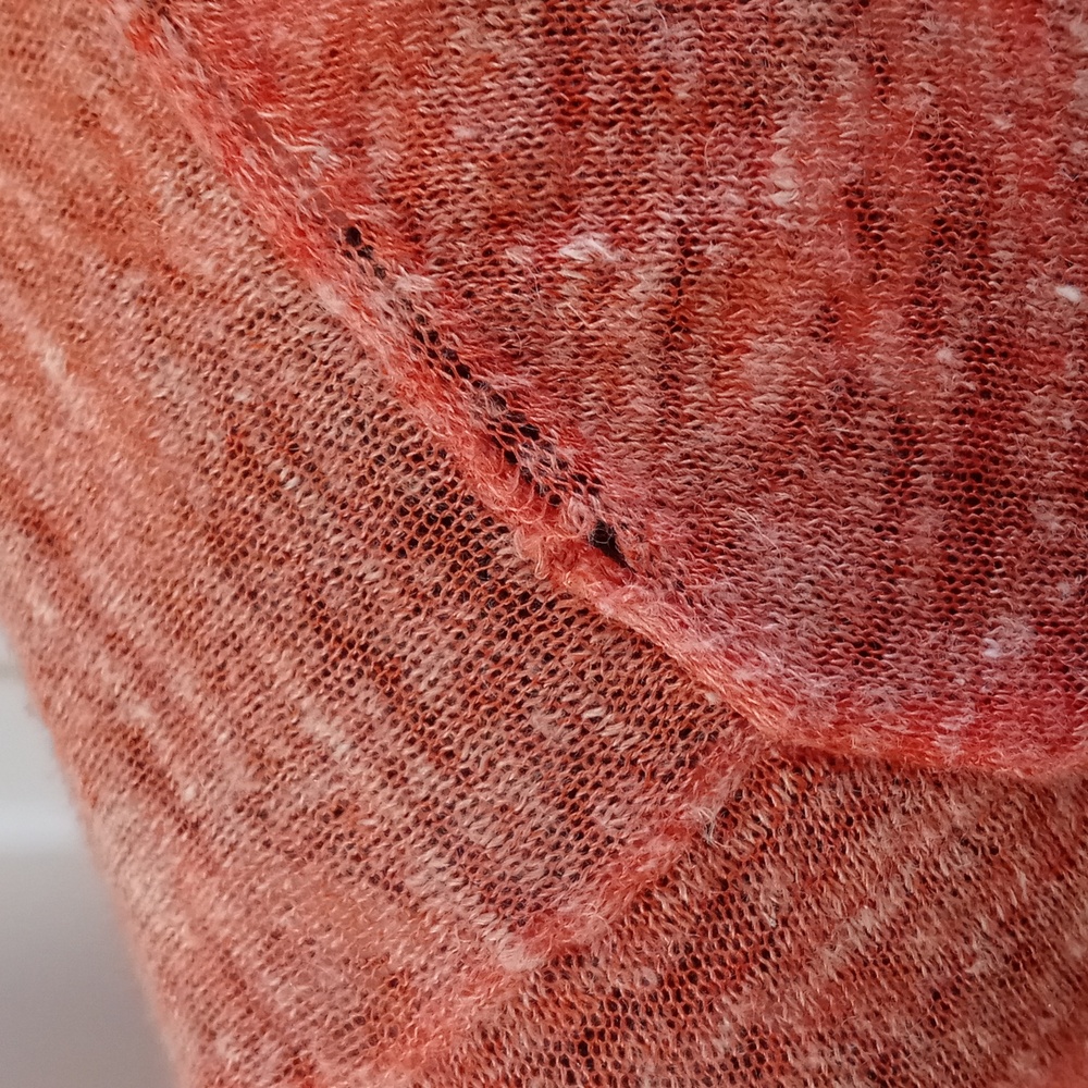 🌞J. Crew🌞 - Coral Pink Marled Linen Blend Cardigan Sweater - Picture 6 of 12